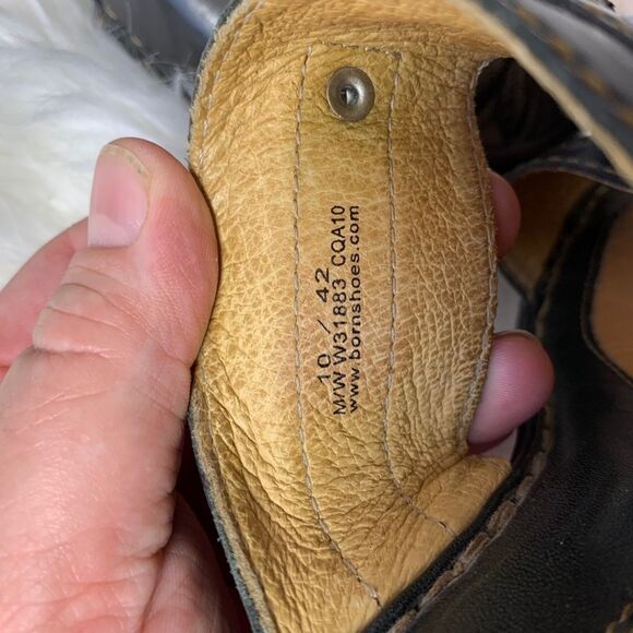 Born Brown Leather Slip On Buckle Sandals … - Picture 7 of 7